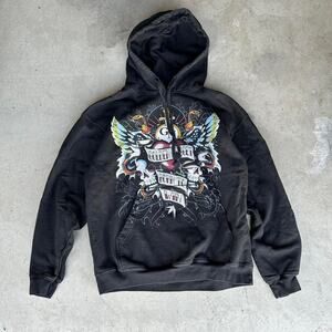 Y2k gold nugget graphic hoodie